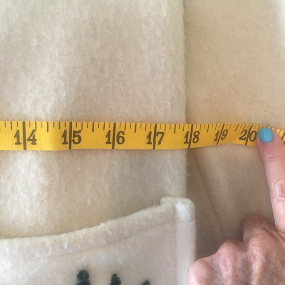 🧶🧶🧶🧶VINTAGE 1950,s Wool Jacket Beige   Mexican embroidery🌵🌵🌵one owner - Picture 8 of 9